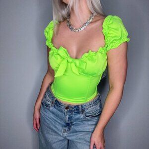 I.AM.GIA Naomi Ruffle Bustier Top